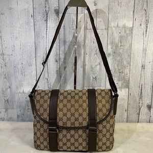 GUCCI canvass messenger bag